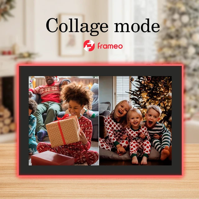 Alt view image 6 of 7 - 32GB FRAMEO 10.1 Inch WiFi Digital Photo Frame, 1280x800 HD IPS LCD Touch Screen, Auto-Rotate, 32GB Storage, Support USB Drive/SD Card Extend Storage, Share Moments via Frameo App