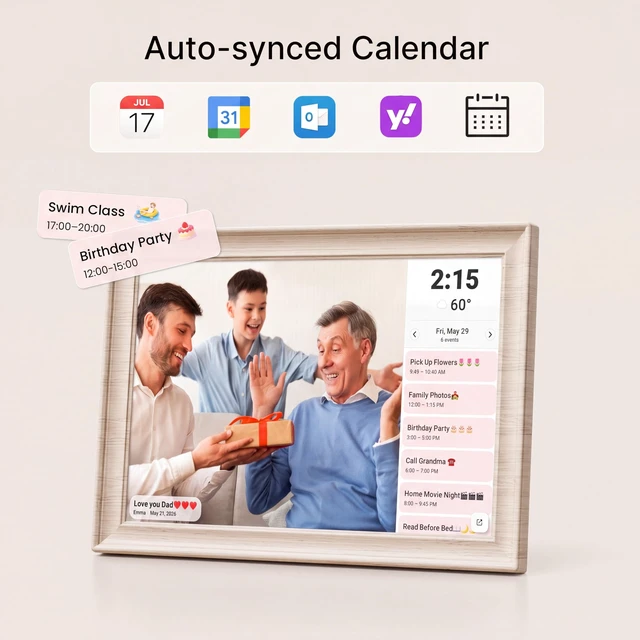 Alt view image 5 of 7 - Frameo 10.1 Inch WiFi Digital Picture Frame, 1280x800 HD IPS Touch Screen Photo Frame Electronic, 32GB Storage, Auto-Rotate, Wall Mounted, Share Photos/Videos Instantly from Anywhere - White