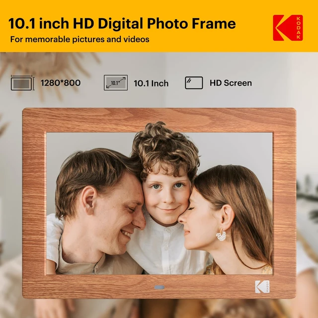 Alt view image 3 of 7 - 10.1 Inch Digital Picture Frame with Remote Control, 1280x800 HD Display Digital Photo Frame, USB or SD Card Required, Auto-Rotate, Supports Photo/Video/Music/Calendar/Slideshow