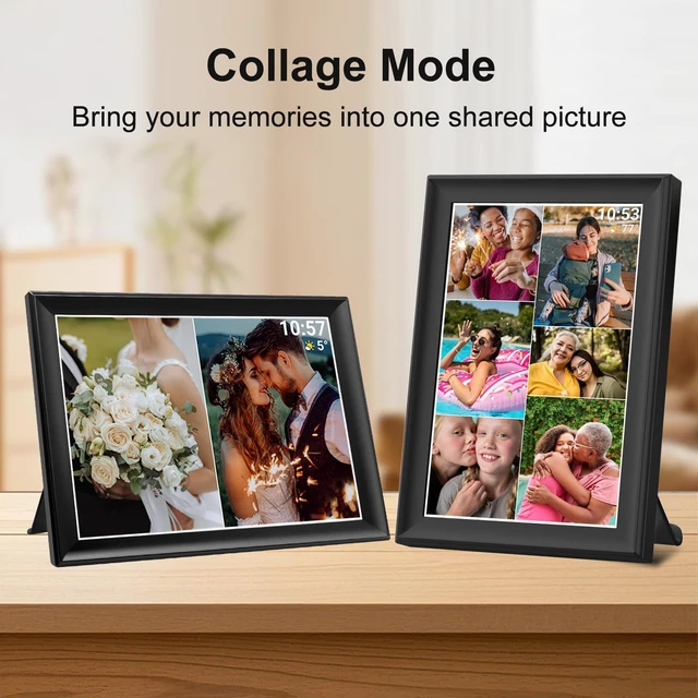 Alt view image 6 of 7 - 64GB FRAMEO 10.5 Inch Smart WiFi Digital Photo Frame 1920x1280 FHD IPS LCD Touch Screen, Auto-Rotate, 64GB Storage, Support SD Card & USB Drive, Share Moments Instantly via Frameo App from Anywhere