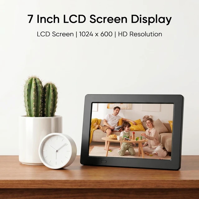 Alt view image 2 of 7 - DPF710 7" Digital Photo Frame with Ultra Slim Design; Plug in SD card or USB Flash drive and enjoy HD slideshow