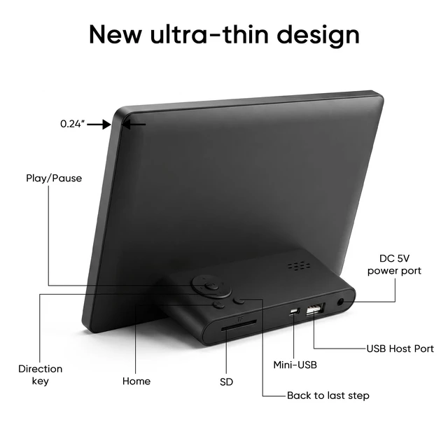 Alt view image 7 of 7 - DPF710 7" Digital Photo Frame with Ultra Slim Design; Plug in SD card or USB Flash drive and enjoy HD slideshow