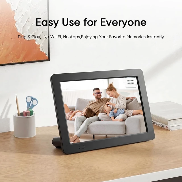 Alt view image 3 of 7 - DPF710 7" Digital Photo Frame with Ultra Slim Design; Plug in SD card or USB Flash drive and enjoy HD slideshow