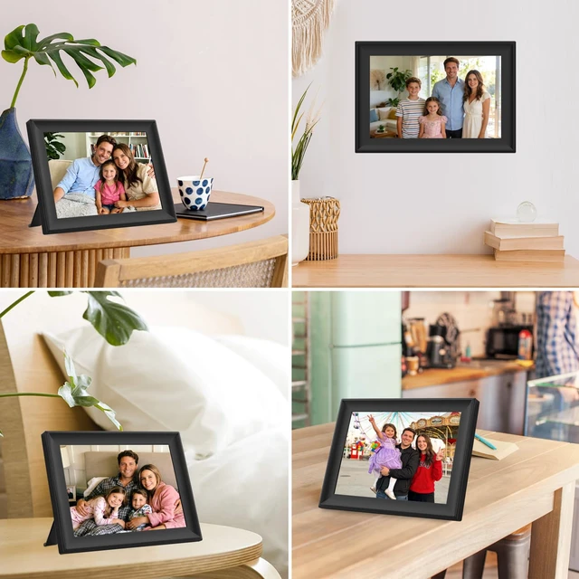 Alt view image 7 of 7 - FRAMEO 10.1 inch Digital Photo Frame WiFi HD IPS Touch Screen Digital Picture Frame Expandable Storage via USB or SD Card, Easy Setup Share Photo or Video via Frameo APP, gift for Dad