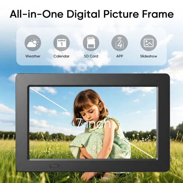 Alt view image 5 of 7 - DPF710 7" Digital Photo Frame with Ultra Slim Design; Plug in SD card or USB Flash drive and enjoy HD slideshow