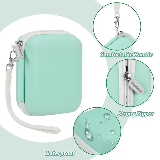 Alt view image 4 of 7 - Camera Case for KODAK PIXPRO FZ45/FZ55 with Bump Divider | For CAMKORY DC403 and for Canon IXUS 285 HS; Raised Bump Divider, Elastic Strap and Mesh Pocket, Green, Case Only