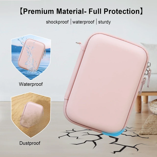 Alt view image 3 of 5 - Carrying Case for KODAK Mini 2 Retro 2x3 P210R 4PASS Portable Photo Printer/Kodak Mini Shot 2 Retro C210R 4PASS 2-in-1 Instant Digital Camera, Mesh Bag fits Film Cartridge Photo Paper, Pink