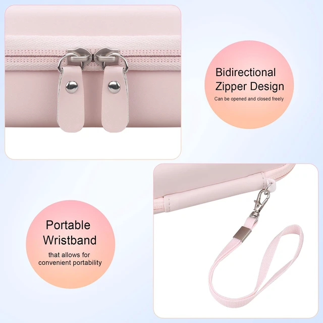 Alt view image 2 of 5 - Carrying Case for KODAK Mini 2 Retro 2x3 P210R 4PASS Portable Photo Printer/Kodak Mini Shot 2 Retro C210R 4PASS 2-in-1 Instant Digital Camera, Mesh Bag fits Film Cartridge Photo Paper, Pink