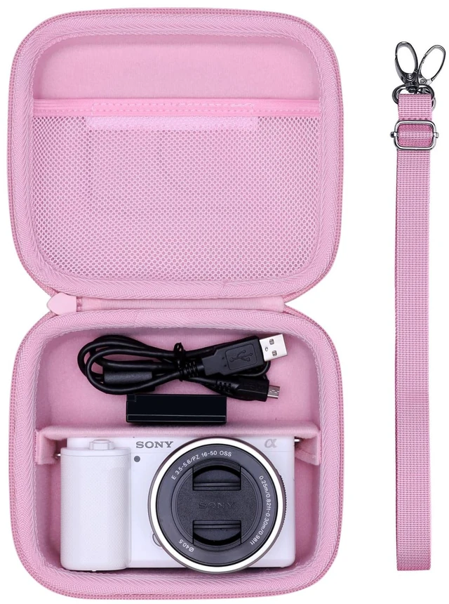 Main image of Hard Case for Sony a6400/a6700/a6100/a6000/a5000/a5100/ZV-E10/ZVE10 II or Fujifilm X100VI / X100V Digital Camera (Pink)