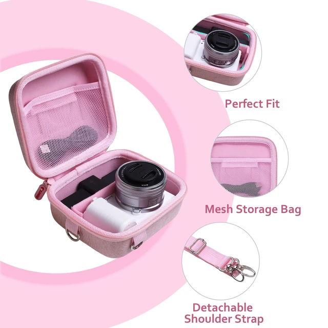Alt view image 4 of 7 - Hard Case for Sony a6400/a6700/a6100/a6000/a5000/a5100/ZV-E10/ZVE10 II or Fujifilm X100VI / X100V Digital Camera (Pink)