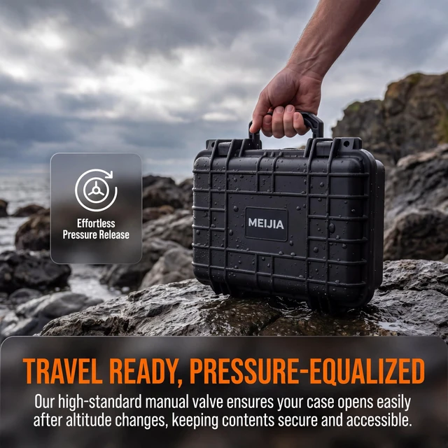 Alt view image 6 of 7 - Portable All Weather IP67 Waterproof Protective Hard Case, Small Camera Case,Dry Case with Customizable Foam,Exterior dimension 11.65 x8.35x3.78(Elegant Black)