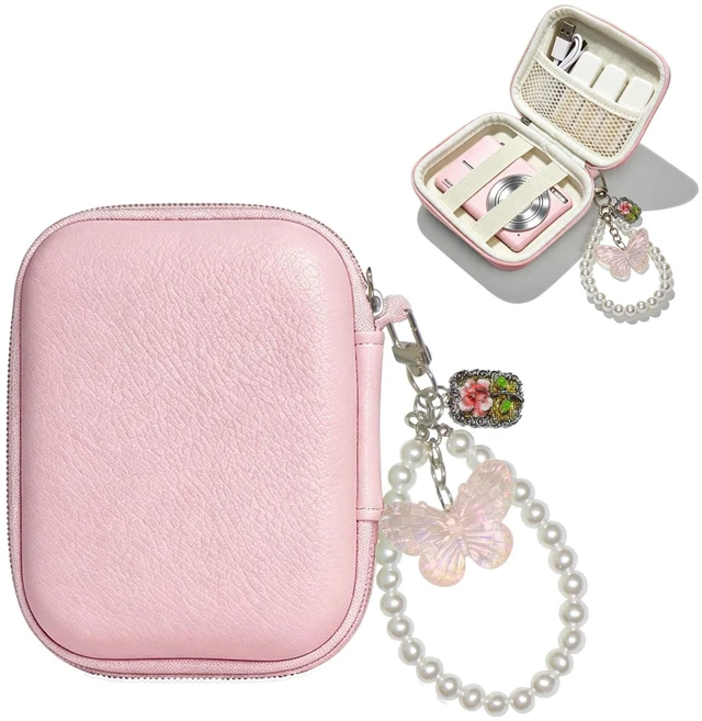 Main image of Digital Camera Case Small,Compatible with KODAK PIXPRO FZ45 FZ55 case Pink | canon powershot elph 360 case,CAMKORY DC403,Hard EVA Travel Carry Cute Case Bag,Hard Shell Camera Pouch with Mesh Pocket
