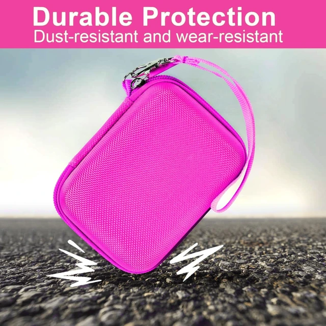 Alt view image 5 of 7 - Digital Camera Case for CAMKORY/Pouch for KODAK PixproRose Red | for Lecran/for VAHOIALD Point and Shoot Camera, Hard Carrying Case with Mesh Pocket, Compact for Vlogging, Travel and Storage