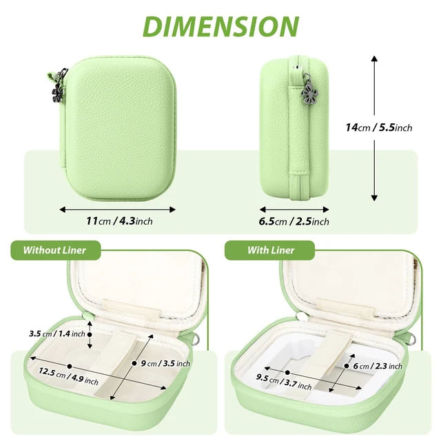 Alt view image 2 of 7 - KODAK PIXPRO FZ55 Case, Digital Camera Case for FZ45 /FZ43,Mint Green | Protective Hard Shell Case for CAMKORY DC403, Canon PowerShot ELPH 360 with Removable Liner, SD Card Pocket, Wrist Strap