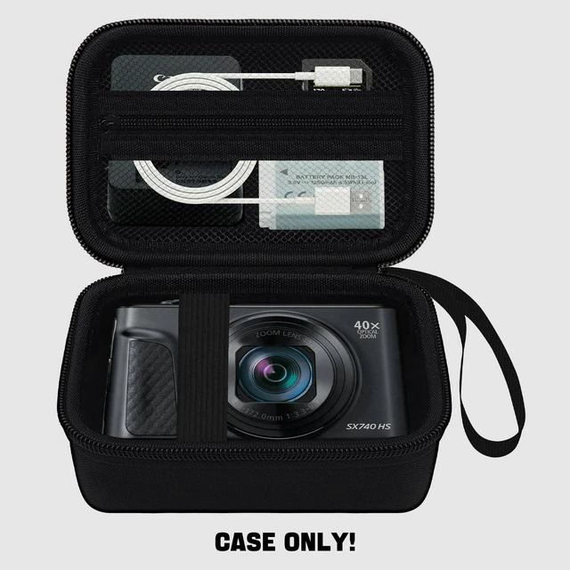 Alt view image 2 of 7 - Case for Canon PowerShot SX740/ SX730/720/ G7 X Mark II III Camera, Black | Protective Carry Bag, Shockproof Shell, Dust Resistant, Accessory Storage Pocket, Compact Portable, Travel & Photography Use