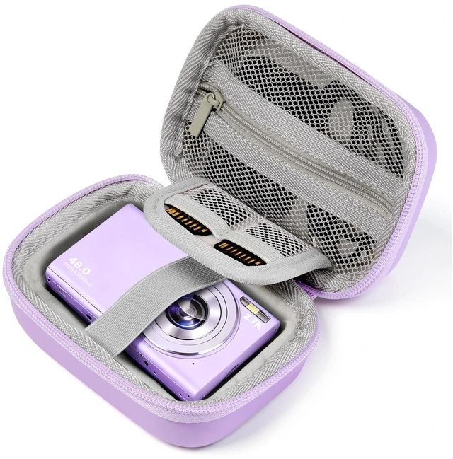 Main image of Digital Camera Case for KODAK PIXPRO FZ55/FZ45,SD Card Slots, Purple | Small Cute Travel Carrying Protective Camera Case Bag for CAMKORY DC403 FHD 1080P/Canon IXUS 285 HS/STUOGYUM DC402-AF