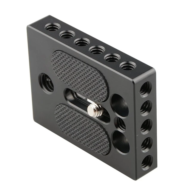 Alt view image 5 of 6 - Camera Baseplate with 1/4" & 3/8" Thread Hole for DSLR Camera Cage