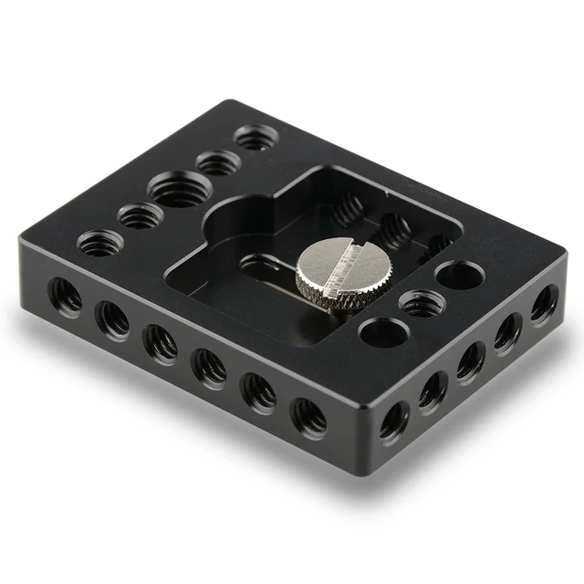 Alt view image 3 of 6 - Camera Baseplate with 1/4" & 3/8" Thread Hole for DSLR Camera Cage