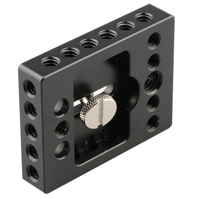 Alt view image 4 of 6 - Camera Baseplate with 1/4" & 3/8" Thread Hole for DSLR Camera Cage