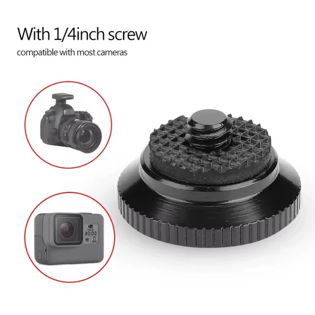 Alt view image 5 of 7 - Quick Release Plate for Manfrotto Compact Action Tripod, 1/4 inch Screw Mount, Round Mini Aluminum Alloy, QR Plate