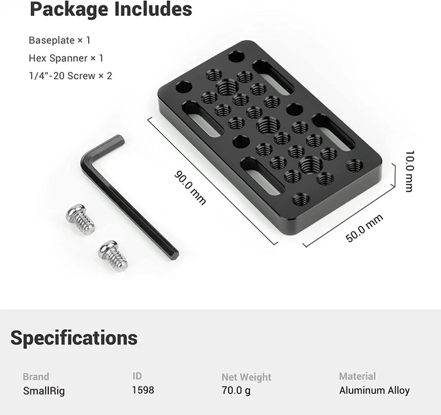 Alt view image 6 of 7 - Switching Plate Camera Easy Plate for Railblocks, Dovetails and Short Rods - Longer Version - 1598
