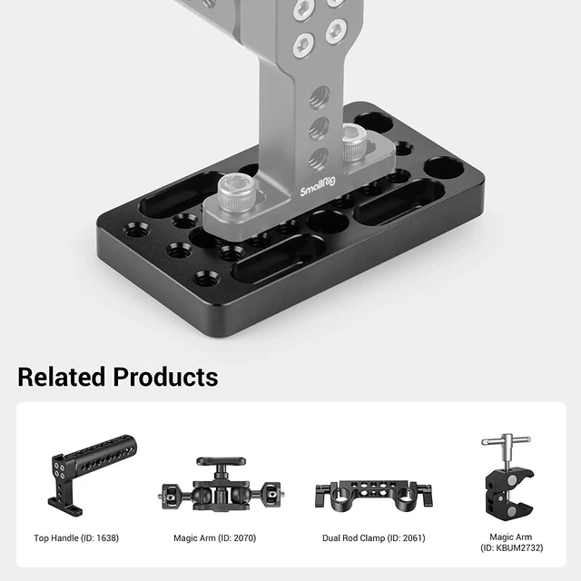 Alt view image 4 of 7 - Switching Plate Camera Easy Plate for Railblocks, Dovetails and Short Rods - Longer Version - 1598