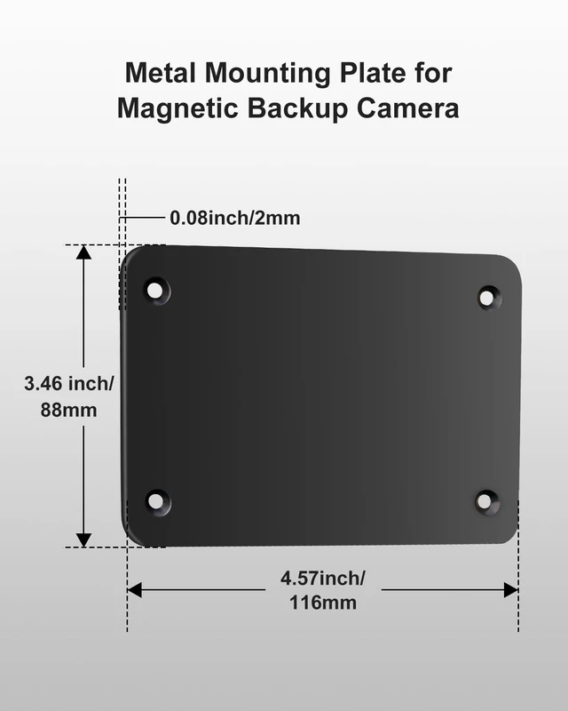 Alt view image 2 of 7 - Metal Plate for Magnetic Wireless Backup Camera Adhesive & Screws | Metal Base for Magenetic Reverse Camera, Converts Vehicle Surface to Matel,Compatible with RV, Truck, Trailer, Mount Anywhere