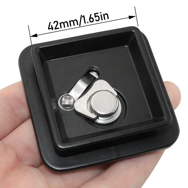 Alt view image 4 of 6 - Tripod Quick Release Plate Head Mounting Parts 42mm x 42mm for V-0554, 6100 6160 7100 FW29T, 200R 800R, V3000 S-4500 S-6000