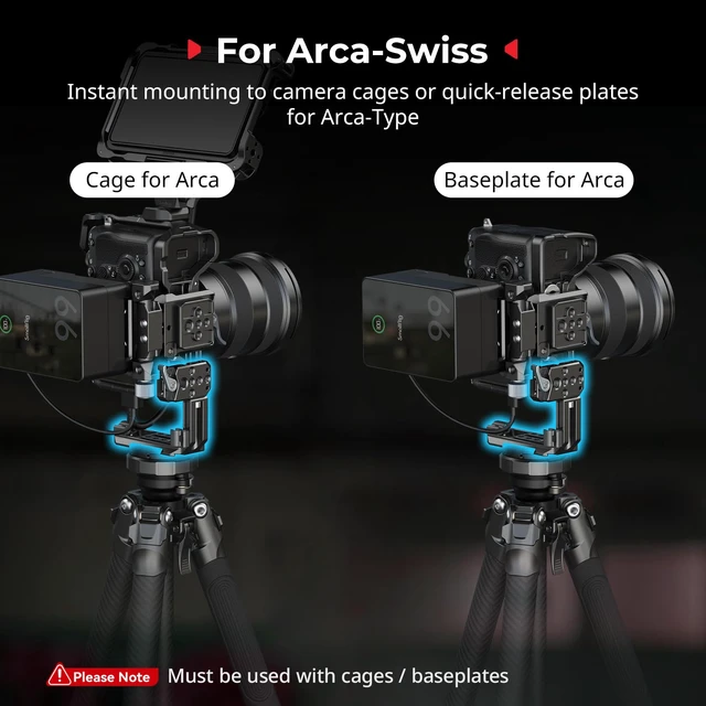 Alt view image 7 of 7 - Vertical Mount Plate for Cage, Built-in Baseplate for Arca-Type | with 1/4''-20 Thread, L Bracket Switching Grip for Tripods, for DJI RS 4 Mini/ RS 4 Pro/ RS 4/ RS 3 Pro/ RS 3/ RS2
