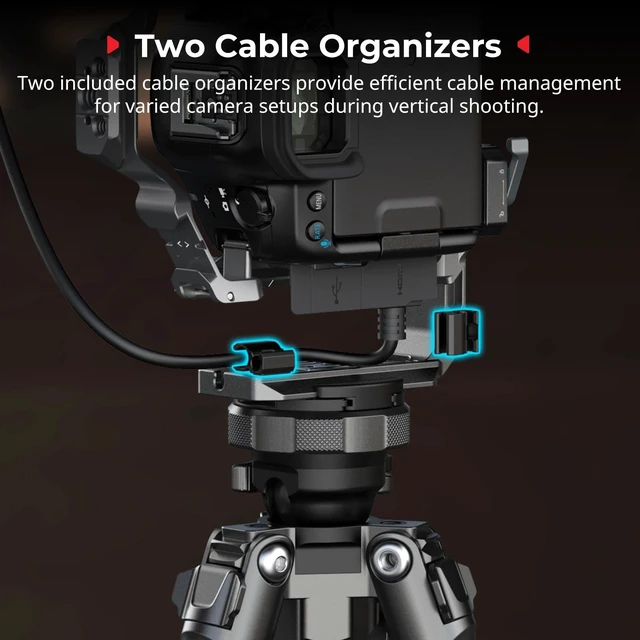 Alt view image 6 of 7 - Vertical Mount Plate for Cage, Built-in Baseplate for Arca-Type | with 1/4''-20 Thread, L Bracket Switching Grip for Tripods, for DJI RS 4 Mini/ RS 4 Pro/ RS 4/ RS 3 Pro/ RS 3/ RS2