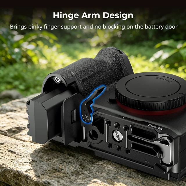 Alt view image 5 of 7 - A7R VI Baseplate, Mount Plate for Sony Alpha 7R VI, 98g Lightweight, Plate for Arca-Swiss, 1/4"-20 Threaded Holes, Ergonomics Design