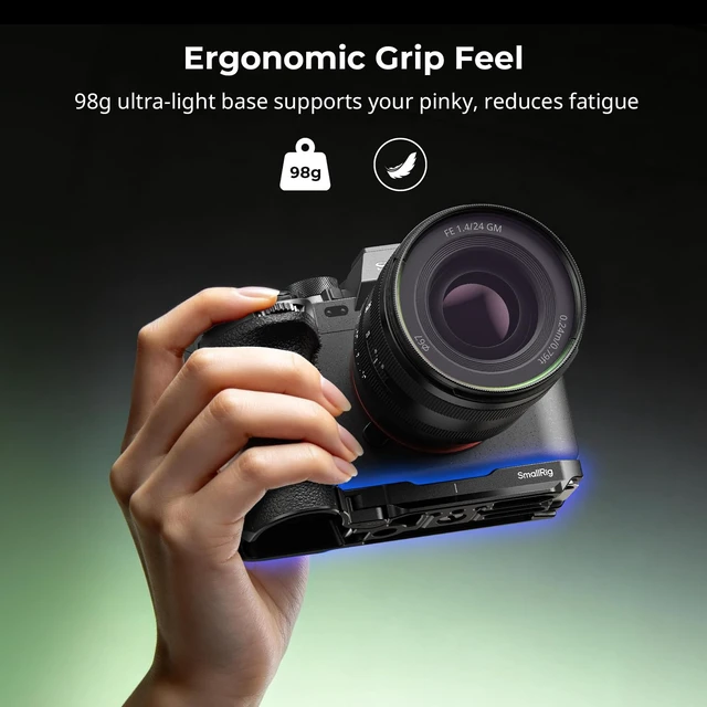 Alt view image 4 of 7 - A7R VI Baseplate, Mount Plate for Sony Alpha 7R VI, 98g Lightweight, Plate for Arca-Swiss, 1/4"-20 Threaded Holes, Ergonomics Design