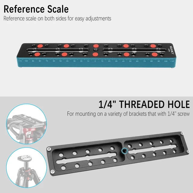Alt view image 6 of 7 - 230mm/9.05" Telescope Rail Bar Vixen Style Dovetail Mounting Plate | with M6 1/4" 3/8" Camera Screw for Telescope Saddle Mount Base OTA Equatorial Head Tripod Adapter Sky Astrophotography