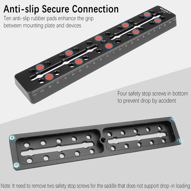 Alt view image 5 of 7 - 230mm/9.05" Telescope Rail Bar Vixen Style Dovetail Mounting Plate | with M6 1/4" 3/8" Camera Screw for Telescope Saddle Mount Base OTA Equatorial Head Tripod Adapter Sky Astrophotography