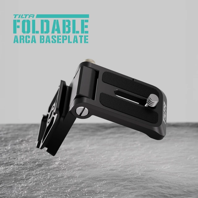 Alt view image 2 of 7 - Foldable ARCA Baseplate Black | Vertical and Horizontal Configurations | Single Unlock Button | 90° Swivel Mount | Weighs Only 2.45 Ozs and Support 6.6 Lbs | TA-FAB-B