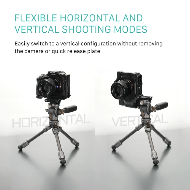 Alt view image 3 of 7 - Foldable ARCA Baseplate Black | Vertical and Horizontal Configurations | Single Unlock Button | 90° Swivel Mount | Weighs Only 2.45 Ozs and Support 6.6 Lbs | TA-FAB-B