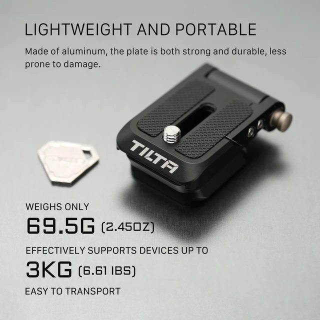 Alt view image 7 of 7 - Foldable ARCA Baseplate Black | Vertical and Horizontal Configurations | Single Unlock Button | 90° Swivel Mount | Weighs Only 2.45 Ozs and Support 6.6 Lbs | TA-FAB-B