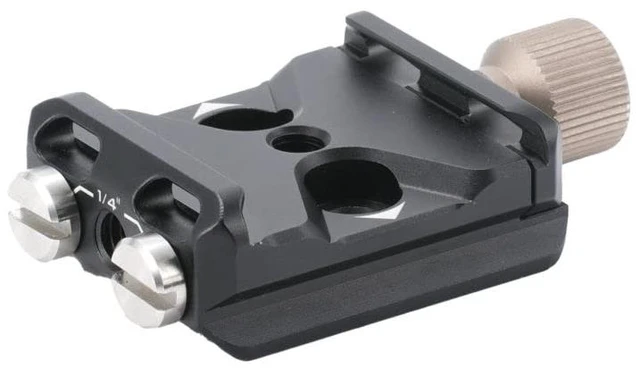 Main image of Universal ARCA Quick Release Baseplate | 1/4"-20 and 3/8"-16 Threads | Lightweight Aluminum Alloy Construction | Black | TA-UABP-B