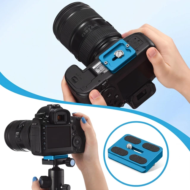 Alt view image 6 of 7 - Quick Release Plate Tripod 1/4-20 DSLR,Pu50,Blue | Tripod Mount Plate, Camera Tripod Mount for DSLR Camera Tripod Ball Head , Metal, 1.9 x 1.5 x 0.4 Inch