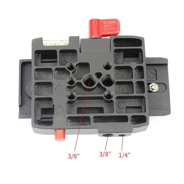 Alt view image 3 of 5 - P200 Quick Release Plate - Camera Tripod Base Plate with QR Clamp Adapter with 1/4" and 3/8" Screw Hole Compatible for Manfrotto 500AH 501HDV 503HDV 701HDV 577/519/561/Q5