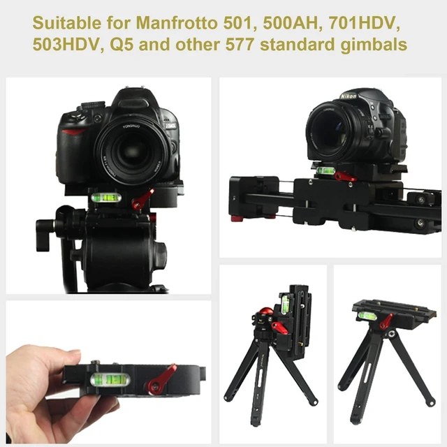 Alt view image 5 of 5 - P200 Quick Release Plate - Camera Tripod Base Plate with QR Clamp Adapter with 1/4" and 3/8" Screw Hole Compatible for Manfrotto 500AH 501HDV 503HDV 701HDV 577/519/561/Q5