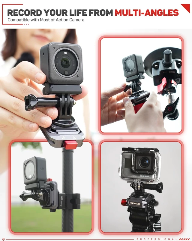 Alt view image 6 of 7 - Q38 Quick Release Plate Camera Tripod Mount Adapter | QR Adapter with 1/4" Screw Compatible with Sony Canon DSLR Cameras, Tripods Monopods Sliders Stabilizers Monitors
