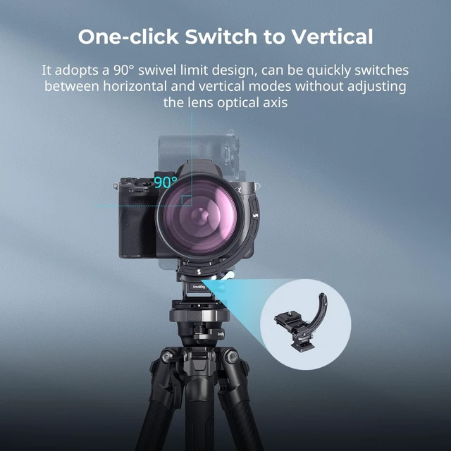 Alt view image 2 of 7 - Horizontal-to-Vertical Mount Plate Kit for Mirrorless Cameras | Tripod Mount Ring Lens Mount with Quick Release Plate for Arca Type, for Sony, for FUJIFILM, for Nikon, for Canon