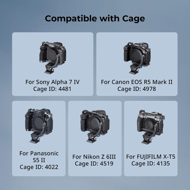 Alt view image 6 of 7 - Horizontal-to-Vertical Mount Plate Kit for Mirrorless Cameras | Tripod Mount Ring Lens Mount with Quick Release Plate for Arca Type, for Sony, for FUJIFILM, for Nikon, for Canon