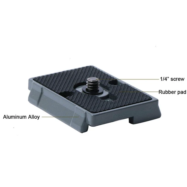 Alt view image 2 of 6 - Quick Release Plate 1/4" Screw Compatible with Manfrotto 200PL-14 322RC2 324RC2 488RC2 496RC2 Camera Tripod Head (Pack of 2)