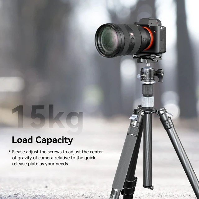 Alt view image 6 of 7 - Quick Release Plate for Arca-Type with Foldable Quadruped Support | 44.1lb (20kg) load capacity, fits lenses up to 5.9in (15cm), anti-twist non-slip design.