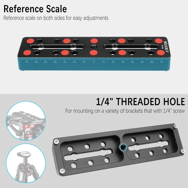 Alt view image 6 of 7 - 160mm/6.3" Telescope Rail Bar Vixen Style Dovetail Mounting Plate | with M6 1/4" 3/8" Camera Screw for Telescope Saddle Mount Base OTA Equatorial Head Tripod Adapter Sky Astrophotography