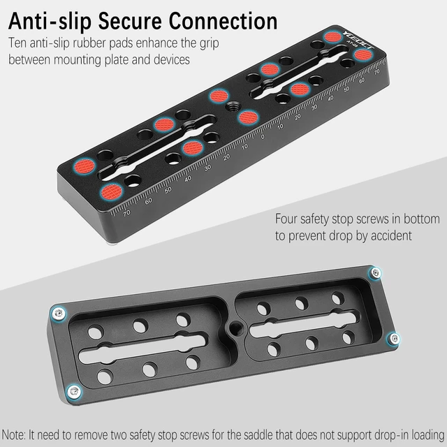 Alt view image 5 of 7 - 160mm/6.3" Telescope Rail Bar Vixen Style Dovetail Mounting Plate | with M6 1/4" 3/8" Camera Screw for Telescope Saddle Mount Base OTA Equatorial Head Tripod Adapter Sky Astrophotography