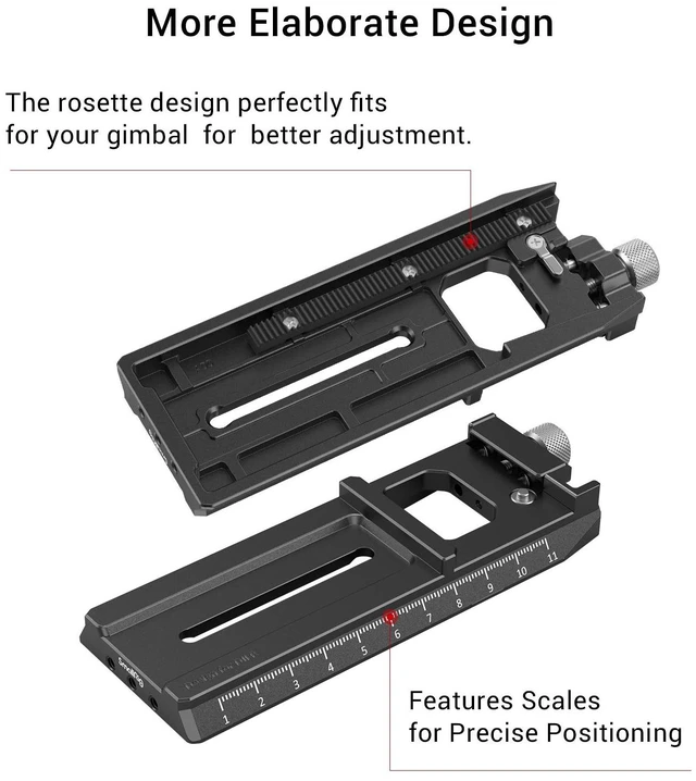 Alt view image 2 of 7 - 5.5'' Camera Quick Release Plate for Arca-Swiss for DJI Gimbal | for DJI RS 5 / RS 4 / RS 4 Pro / RS 3 Pro / RS 3 / RS 2 / RSC 2 & for Ronin-S