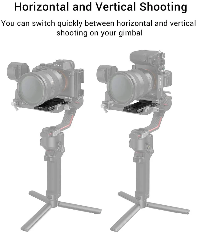 Alt view image 5 of 7 - 5.5'' Camera Quick Release Plate for Arca-Swiss for DJI Gimbal | for DJI RS 5 / RS 4 / RS 4 Pro / RS 3 Pro / RS 3 / RS 2 / RSC 2 & for Ronin-S